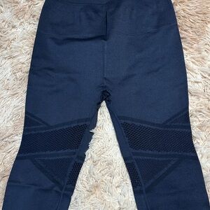 Fabletics Navy Textured Leggings